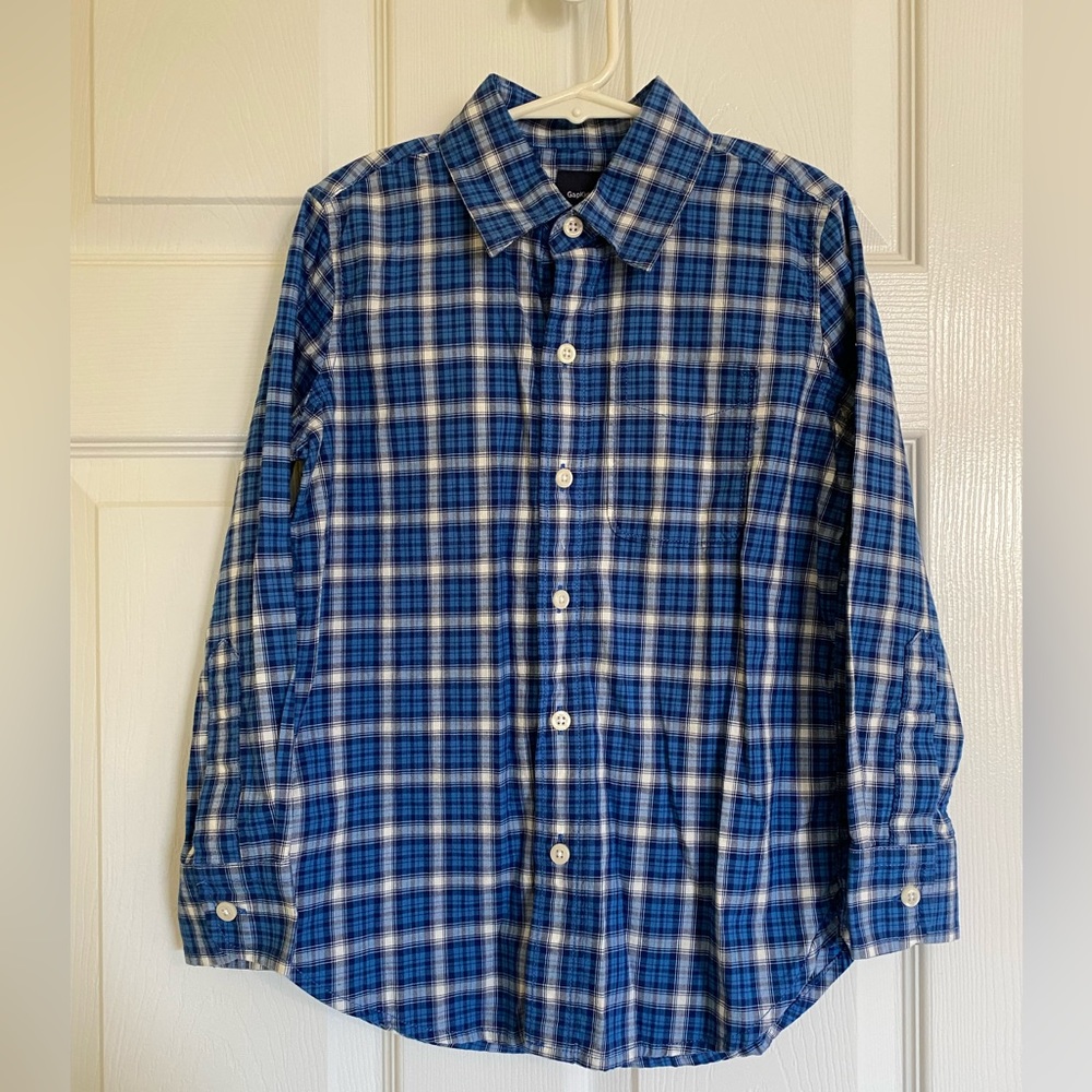NWT Boys Plaid Button-down Long Sleeve Shirt